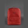 Шкіряний міський жіночий рюкзак червоного кольору на блискавці BlankNote Cooper 78828 - 1