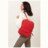 Шкіряний міський жіночий рюкзак червоного кольору на блискавці BlankNote Cooper 78828 - 9