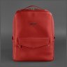 Кожаный городской женский рюкзак красного цвета на молнии BlankNote Cooper 78828 - 10