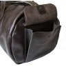 Темно-коричневая дорожная сумка из качественной кожи итальянского производства Grande Pelle (15487) - 9