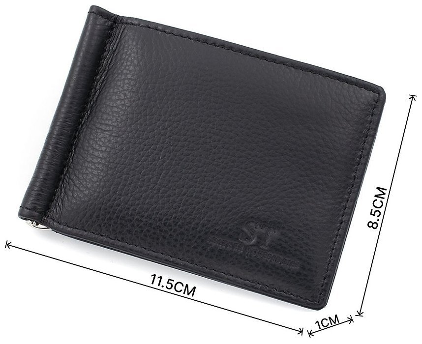 Кожаный зажим для денег, карт и мелочи - ST Leather 69728 modnotak фото №3