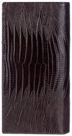 Кожаный коричневый мужской купюрник с лазерным тиснением Desisan 79828