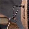 Женская сумка-кроссбоди из натуральной кожи бежевого цвета с текстильным ремешком Vintage 2422392 - 9