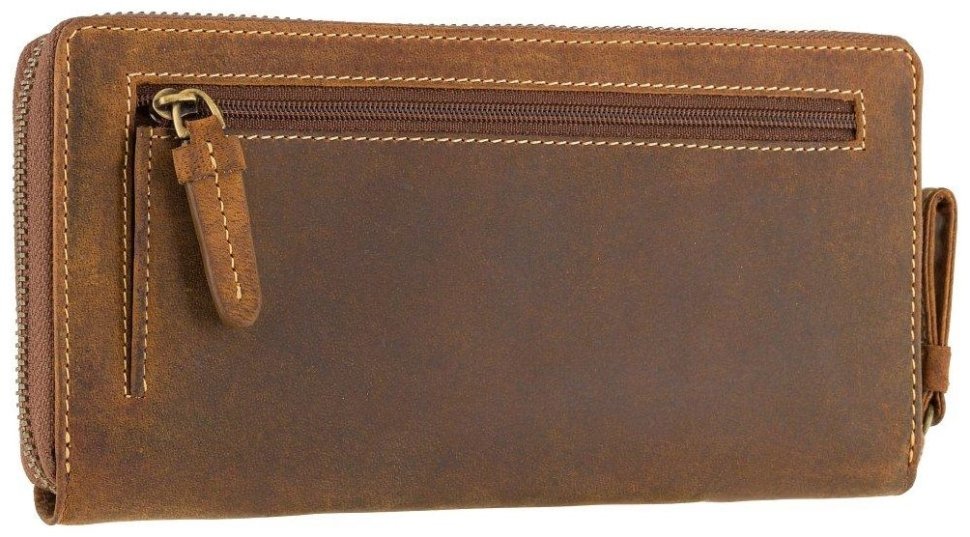 Чоловічий гаманець великого розміру з вінтажної шкіри світло-коричневого Visconti Chain 70729