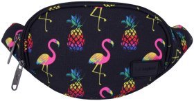 Женская сумка на пояс с принтом ананаса и фламинго Оксфордский текстиль Bagland 111129 (бананка)