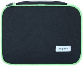 Компактная косметичка из текстиля Оксфорд на молнии Bagland 111329 черного цвета