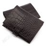Чоловіче шкіряне портмоне чорного кольору з фактурою під крокодила - KARYA (19725) - 5