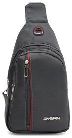 Сіра чоловіча сумка-рюкзак через плече із текстилю Monsen 71629