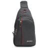 Серая мужская сумка-рюкзак через плечо из текстиля Monsen 71629 - 1