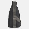 Серая мужская сумка-рюкзак через плечо из текстиля Monsen 71629 - 3