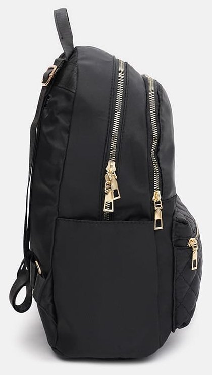 Женский рюкзак из черного текстиля на две молнии Monsen 71829