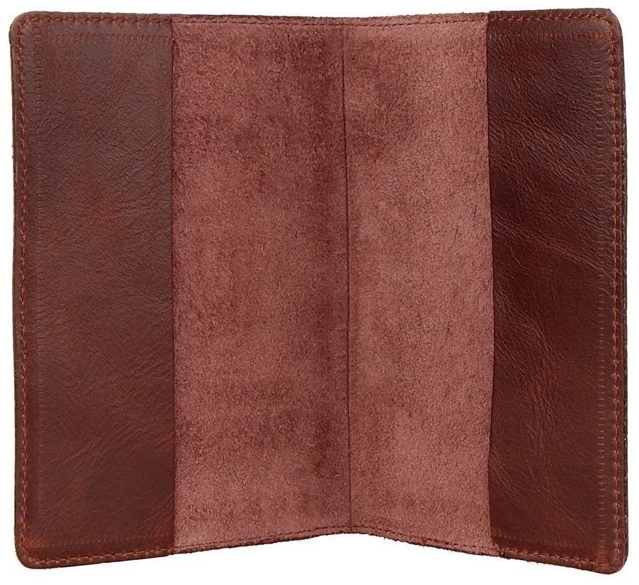 Коричневая кожаная обложка на паспорт с гербом Украины - SHVIGEL (2416133) modnotak фото №13