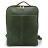 Зеленый кожаный рюкзак с отделением под ноутбук TARWA (19794) - 2