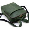 Зеленый кожаный рюкзак с отделением под ноутбук TARWA (19794) - 5