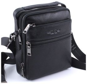 Небольшая мужская кожаная сумочка с ручкой H.T Leather (10244)