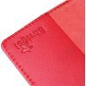 Кожаная женская обложка на паспорт красного цвета с ромбами SHVIGEL (2413972) - 6