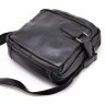 Черная мужская сумка-планшет на плечо из кожи флотар TARWA (19681) - 4