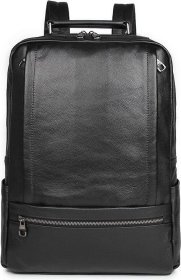 Элегантный кожаный рюкзак черного цвета VINTAGE STYLE (14949)