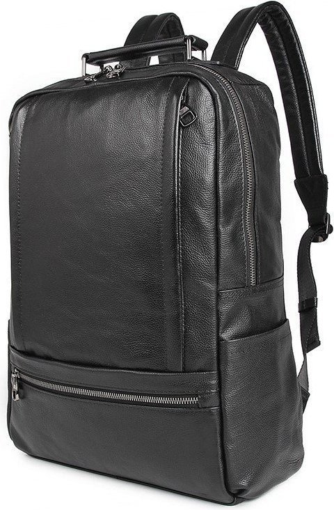 Елегантний шкіряний рюкзак чорного кольору VINTAGE STYLE (14949) modnotak фото №2