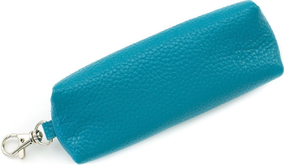 Шкіряна жіноча містка ключниця бірюзового кольору ST Leather (40018)