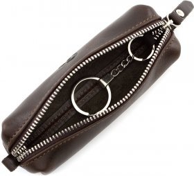 Недорога ключниця коричневого кольору з гладкої шкіри Grande Pelle (13275) - 2