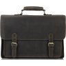Классический мужской портфель темно-коричневого цвета в винтажном стиле Tiding Bag (15875) фото №2 Классический мужской портфель темно-коричневого цвета в винтажном стиле Tiding Bag (15875) modnotak фото - 2