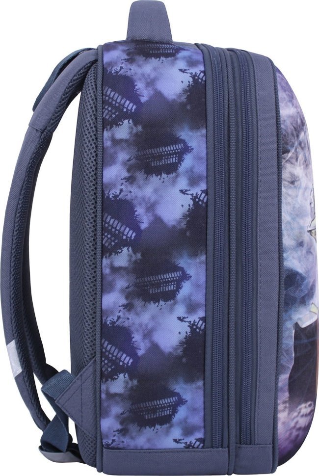 Текстильный рюкзак для школьников в сером цвете с принтом Bagland (53829)