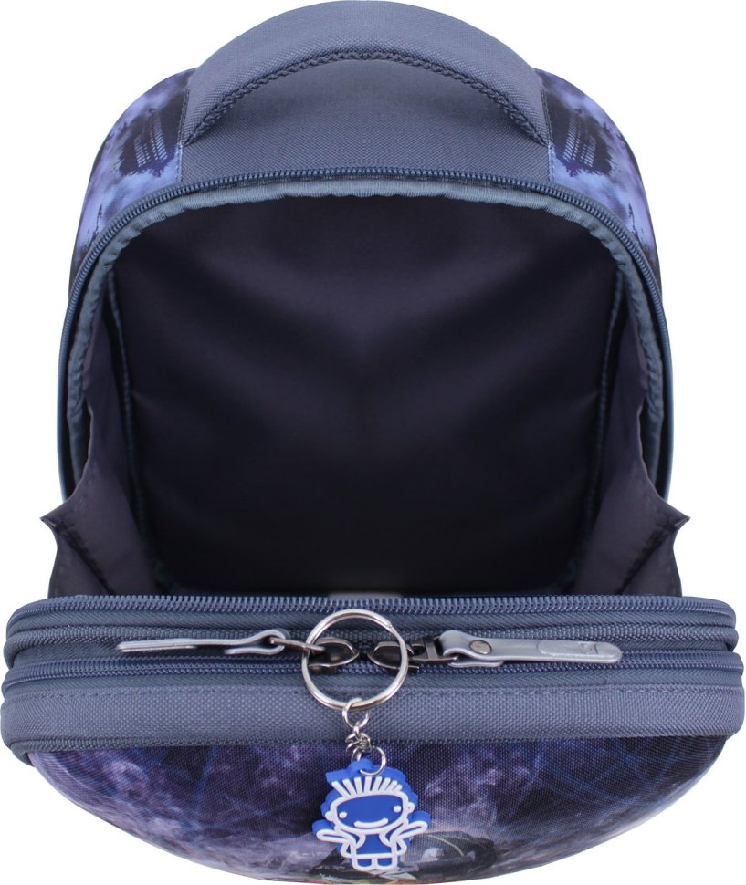 Текстильний рюкзак для школярів у сірому кольорі з принтом Bagland (53829)