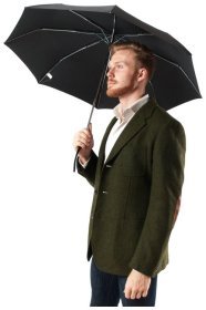 Зонт Fulton Stowaway-23 G560 Black (складной, механика, UPF 30+, однотонный черный) 93829