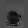 Наплічна сумка круглої форми з гладкої шкіри чорного кольору BlankNote Бон-Бон (12746) - 3
