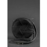 Наплечная сумка круглой формы из гладкой кожи черного цвета BlankNote Бон-Бон (12746) - 3