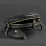 Наплечная сумка круглой формы из гладкой кожи черного цвета BlankNote Бон-Бон (12746) - 2