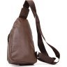 Коричневая мужская сумка-слинг из кожзаменителя Vintage (20512) - 2