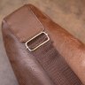 Коричневая мужская сумка-слинг из кожзаменителя Vintage (20512) - 8