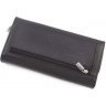 Чорний горизонтальний гаманець з фактурної шкіри турецького виробництва KARYA (1151-45) - 4