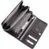 Чорний горизонтальний гаманець з фактурної шкіри турецького виробництва KARYA (1151-45) - 5