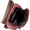 Повсякденний жіночий текстильний рюкзак малинового кольору Vintage (20195) - 6