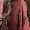Повсякденний жіночий текстильний рюкзак малинового кольору Vintage (20195) - 8