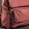 Повсякденний жіночий текстильний рюкзак малинового кольору Vintage (20195) - 9