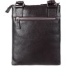 Коричневая мужская тонкая сумка-планшет небольшого размера DESISAN (19216) - 3