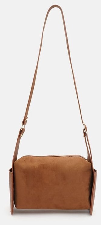 Вместительная женская сумка из кожзама через плечо Monsen 94629 коричневого цвета фото №3 Вместительная женская сумка из кожзама через плечо Monsen 94629 коричневого цвета modnotak фото №3