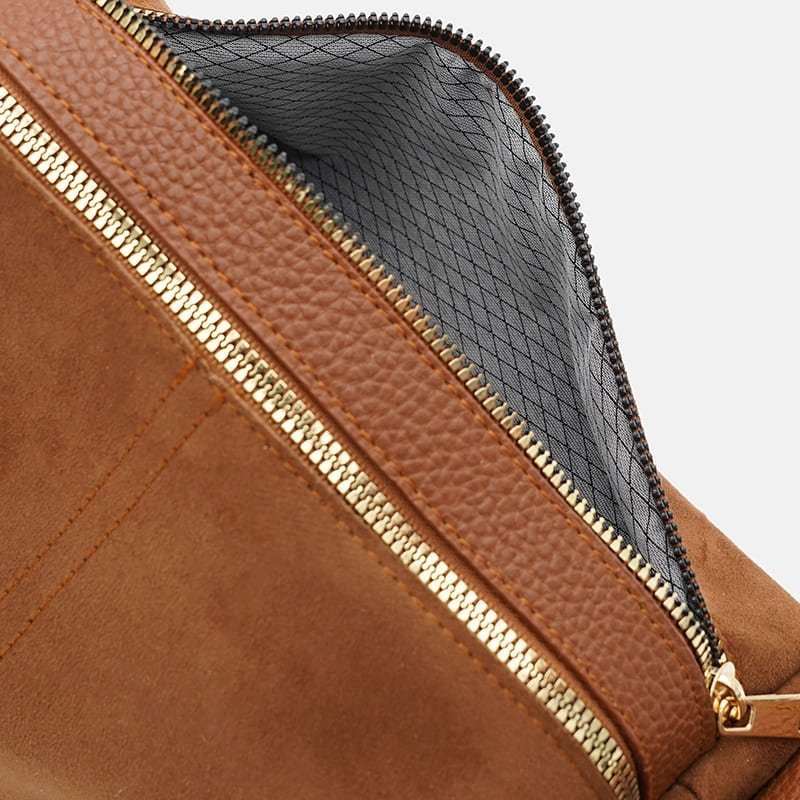 Вместительная женская сумка из кожзама через плечо Monsen 94629 коричневого цвета фото №5 Вместительная женская сумка из кожзама через плечо Monsen 94629 коричневого цвета modnotak фото №5