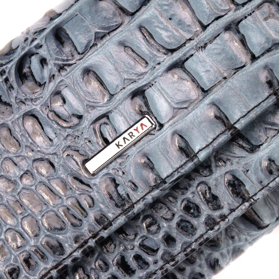 Жіночий гаманець з натуральної фактурної шкіри під крокодила KARYA (2421015)