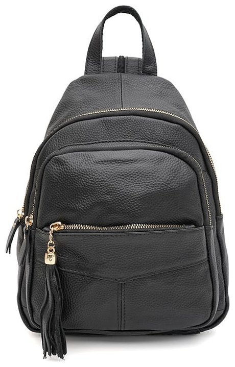 Городской женский рюкзак из натуральной зернистой кожи с одним основным отделением Keizer черного цвета 95529 фото №1 Городской женский рюкзак из натуральной зернистой кожи с одним основным отделением Keizer черного цвета 95529 modnotak фото №1