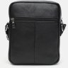 Чоловіча шкіряна сумка невеликого розміру в чорному кольорі на дві блискавки Keizer (21368) - 4