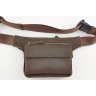 Кожаная мужская сумка на пояс коричневого цвета VATTO (11771) - 1