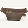 Кожаная мужская сумка на пояс коричневого цвета VATTO (11771) - 4