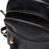 Жіночий шкіряний рюкзак чорного кольору на блискавці Keizer (19269) - 8