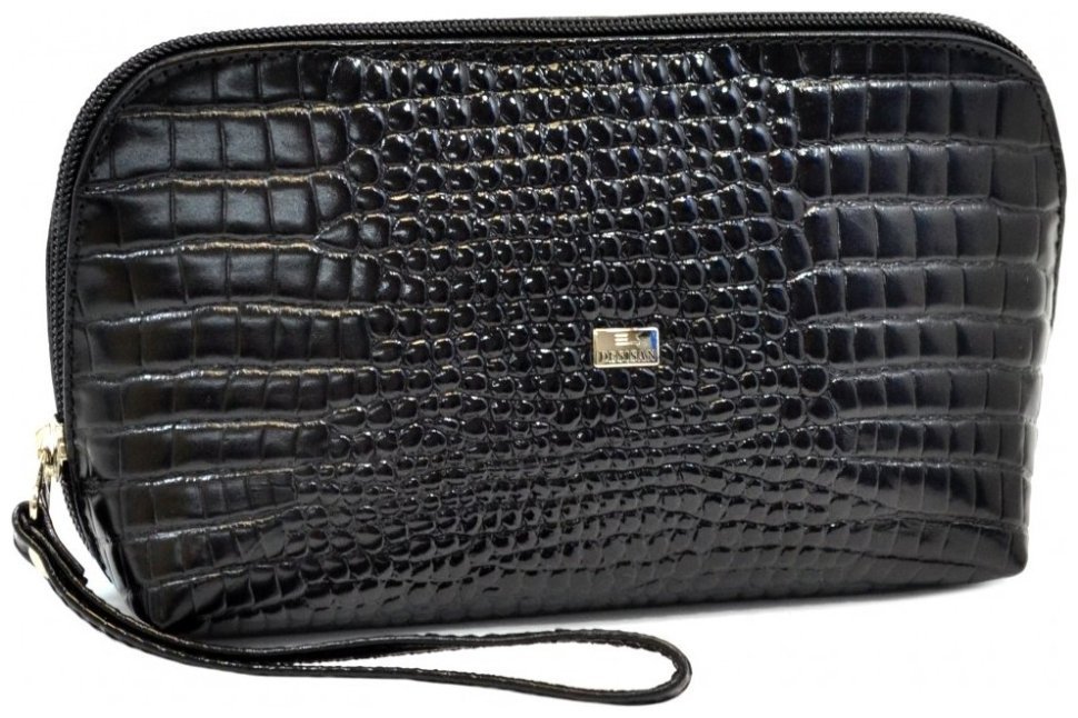 Женская косметичка из натуральной кожи с текстурой под крокодила на молнии Desisan 106729 modnotak фото №3