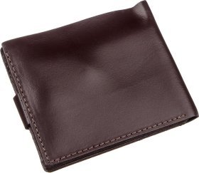 Мужское кожаное портмоне горизонтального типа в темно-коричневом цвете SHVIGEL (2416213)